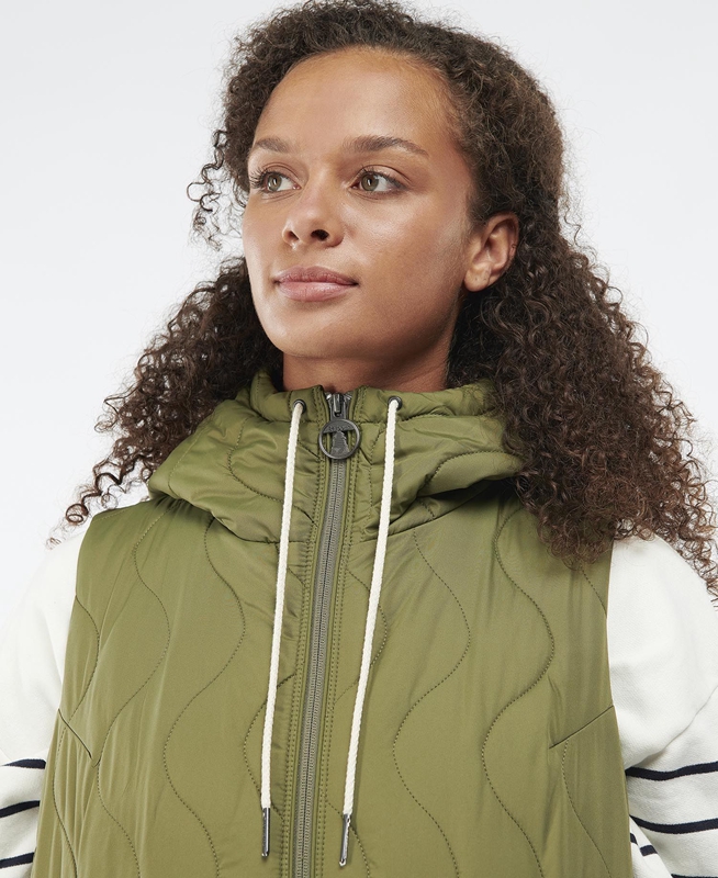 Barbour Guilden Women's Vest Green | CJVO-03682