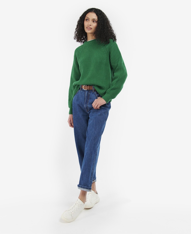 Barbour Hartley Knit Women's Sweaters Green | JXDB-47826