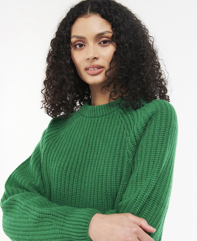 Barbour Hartley Knit Women's Sweaters Green | JXDB-47826