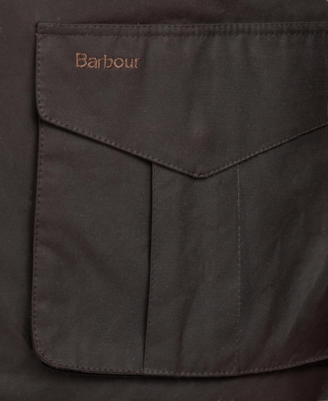 Barbour Hereford Men's Waxed Jackets Brown | DQSZ-30978