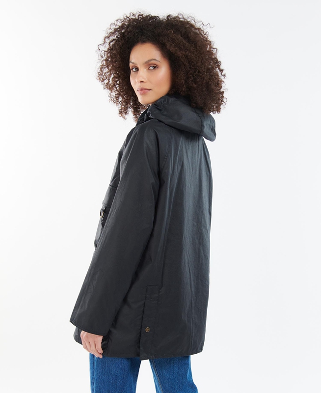 Barbour Highclere Women's Waxed Jackets Black | SEMX-83561