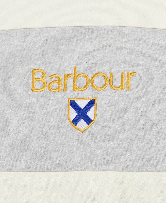 Barbour Honour Panel Crew Men's Sweatshirts Beige | GOUJ-15849