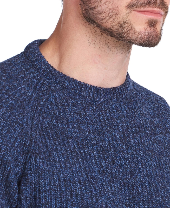 Barbour Horseford Crew Men's Sweaters Blue | XIKO-47120