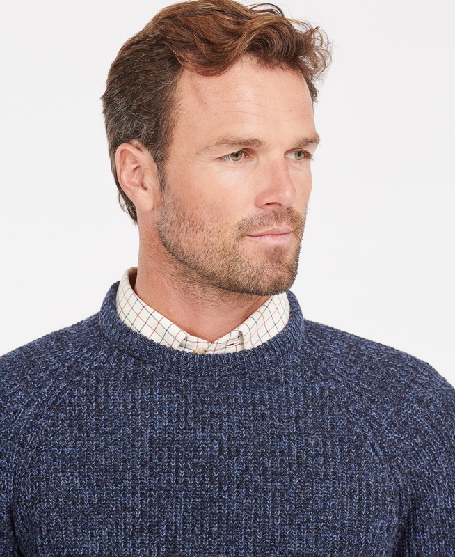 Barbour Horseford Crew Men's Sweaters Blue | XIKO-47120