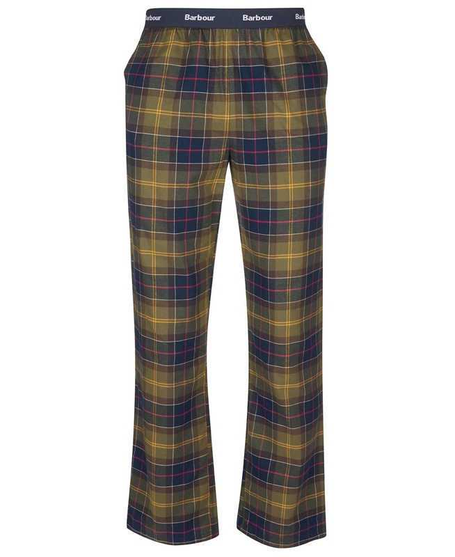 Barbour Hose Glenn Tartan Men's Pants Olive | ZQIM-63749