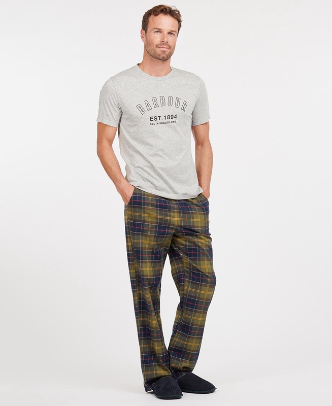 Barbour Hose Glenn Tartan Men's Pants Olive | ZQIM-63749