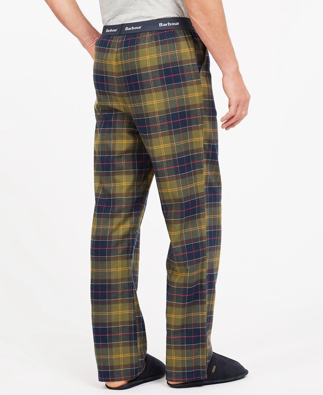 Barbour Hose Glenn Tartan Men's Pants Olive | ZQIM-63749