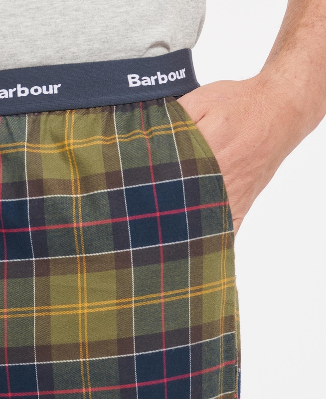 Barbour Hose Glenn Tartan Men's Pants Olive | ZQIM-63749