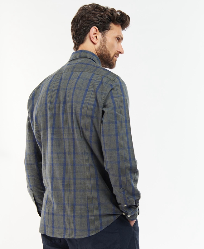 Barbour Inverbeg Tailored Men's Shirts Grey | TWIU-16254