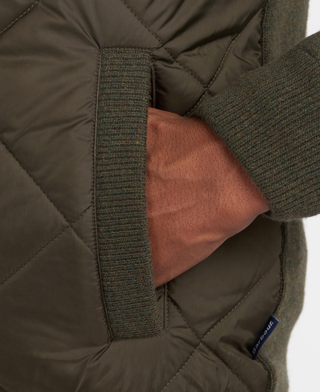 Barbour Jacke Arch Diamond Quilt Knit Men's Sweaters Olive | CLHZ-64973