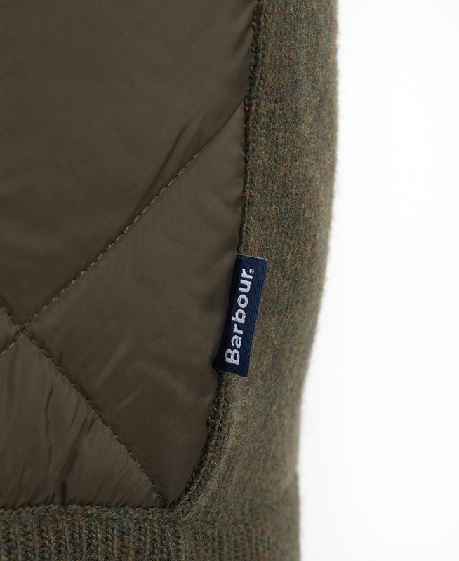 Barbour Jacke Arch Diamond Quilt Knit Men's Sweaters Olive | CLHZ-64973