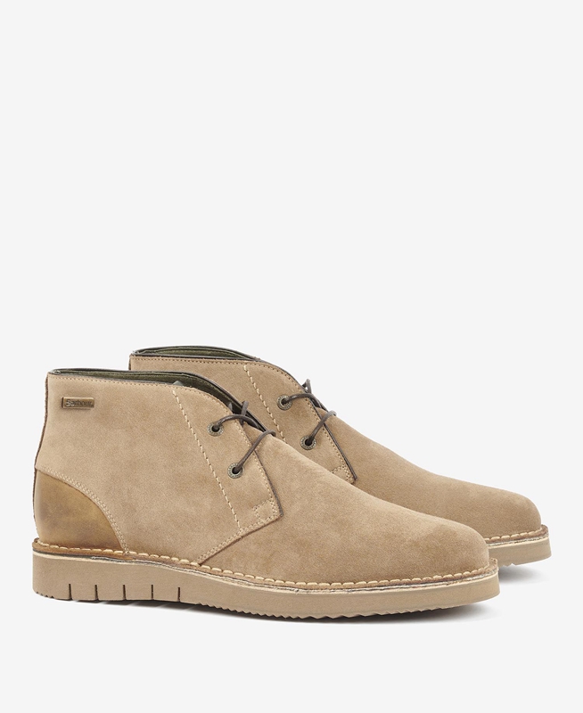 Barbour Kent Desert Men's Boots Khaki | UGXY-93670