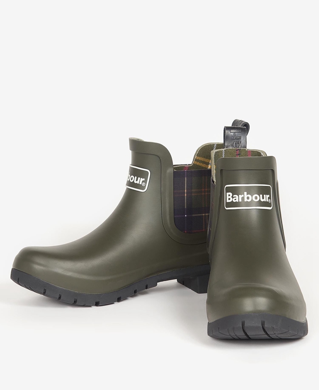 Barbour Kingham Women's Boots Olive | CJNS-09187