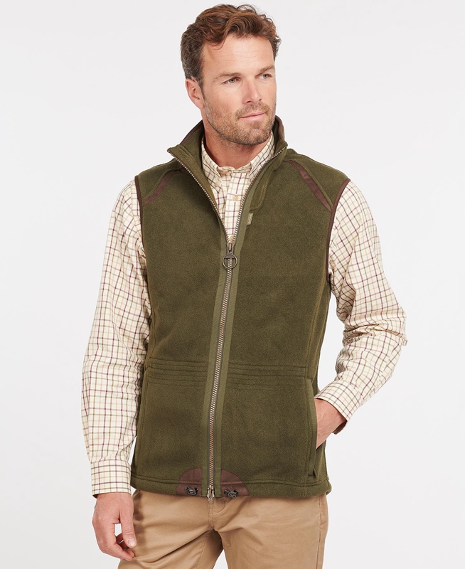 Barbour Langdale Men\'s Vest Green | MBTG-48072