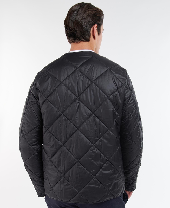 Barbour Liddesdale Cardigan Men's Quilted Jackets Black | IXWM-45197