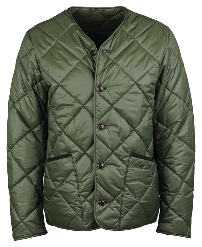 Barbour Liddesdale Cardigan Men's Quilted Jackets Olive | QNRV-70861