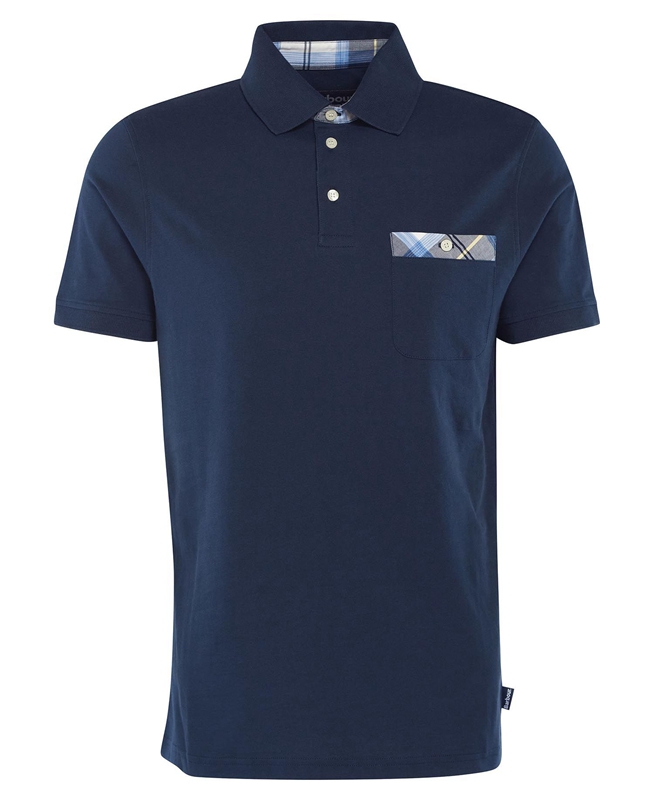 Barbour Lirst Men's Polo shirts Navy | FDAM-16507