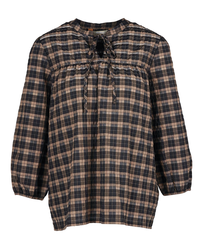 Barbour Lorelie Top Women's Shirts Black | CJUR-27849