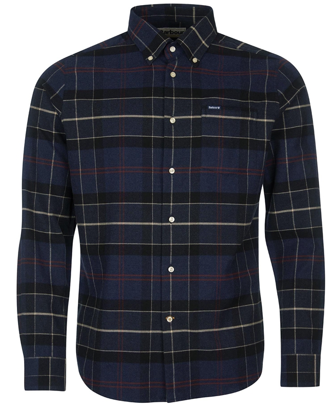 Barbour Lutsleigh Men's Shirts Navy | ICAO-98740