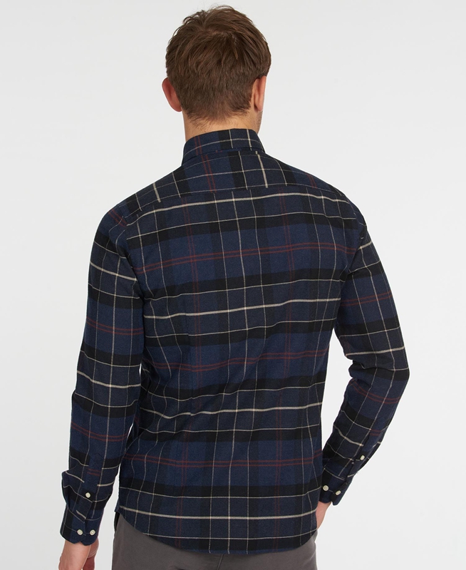 Barbour Lutsleigh Men's Shirts Navy | ICAO-98740