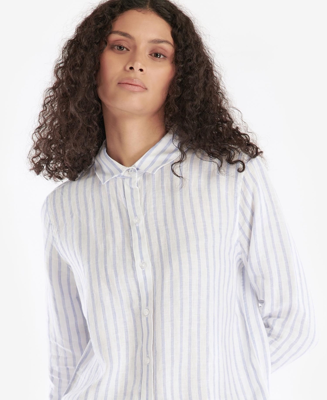 Barbour Marine Women's Shirts White | ONJP-67048