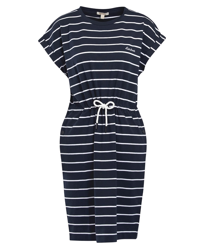 Barbour Marlo Stripe Women's Dress Navy | DZXP-47190