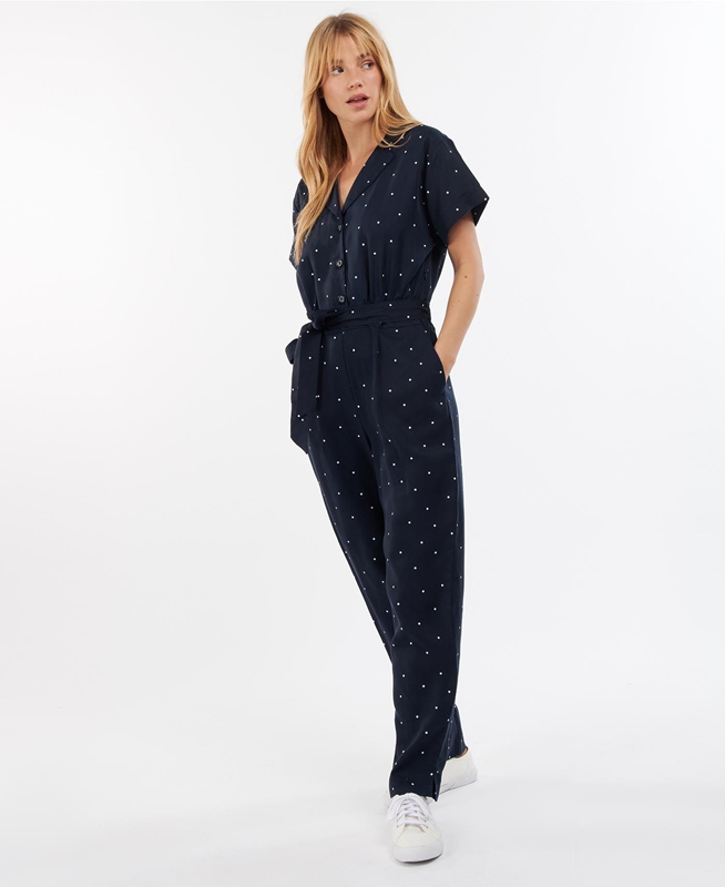 Barbour Melita Jumpsuit Women's Dress Navy | ECBA-82053