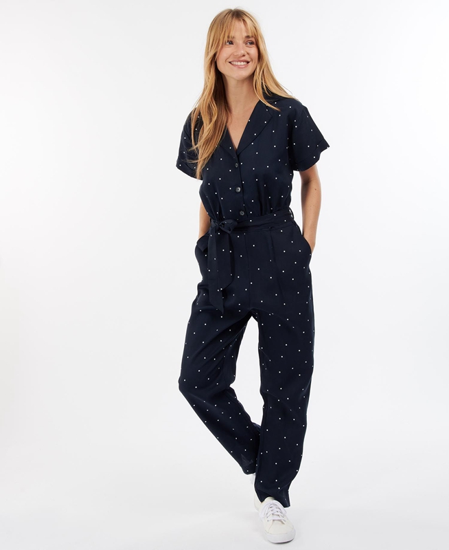 Barbour Melita Jumpsuit Women\'s Dress Navy | ECBA-82053