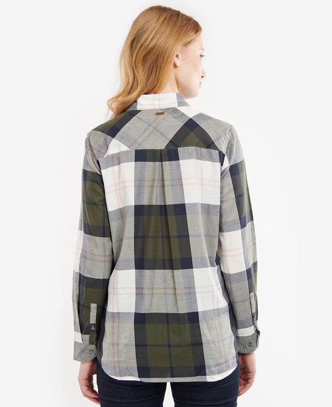 Barbour Moorland Women's Shirts Olive | HEBU-78132