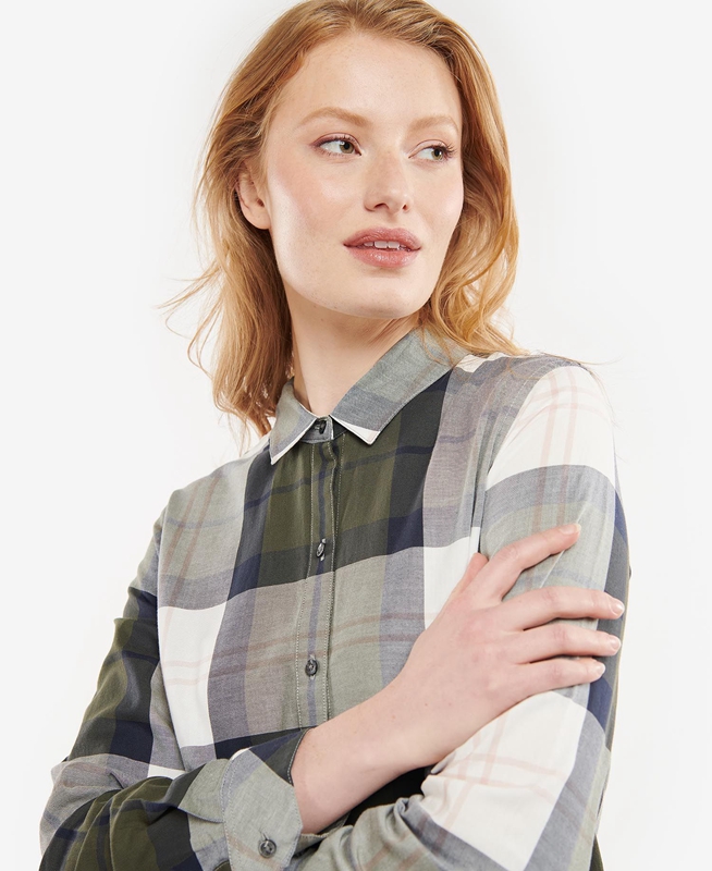 Barbour Moorland Women's Shirts Olive | HEBU-78132