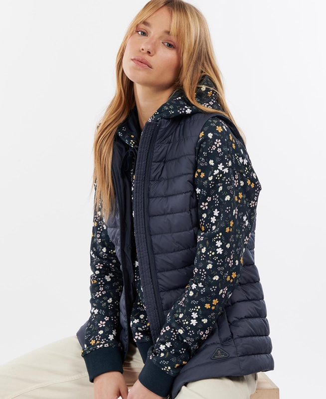 Barbour Morwick Women\'s Vest Navy | TVGD-94823