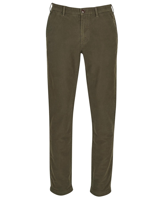 Barbour Neuston Moleskin Trouser Men's Pants Olive | KPFM-21845