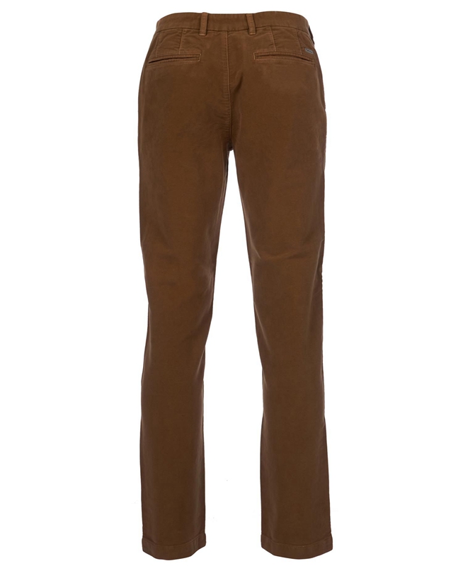 Barbour Neuston Moleskin Trousers Men's Pants Beige | BEDS-57486