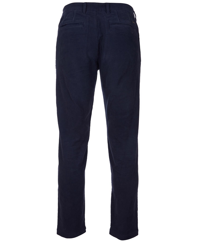 Barbour Neuston Moleskin Trousers Men's Pants Blue | HTSA-57639