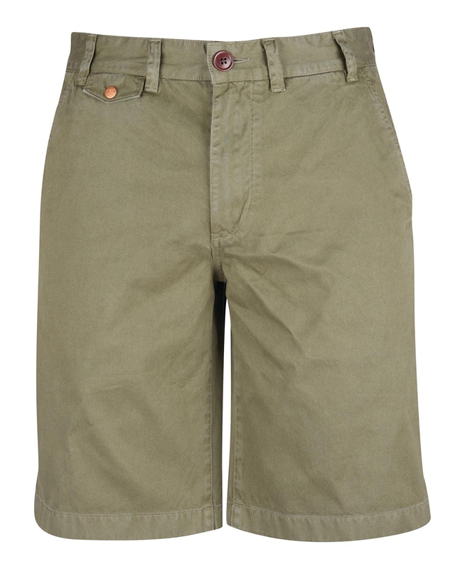 Barbour Neuston Twill Men's Pants Green | EJPI-15480