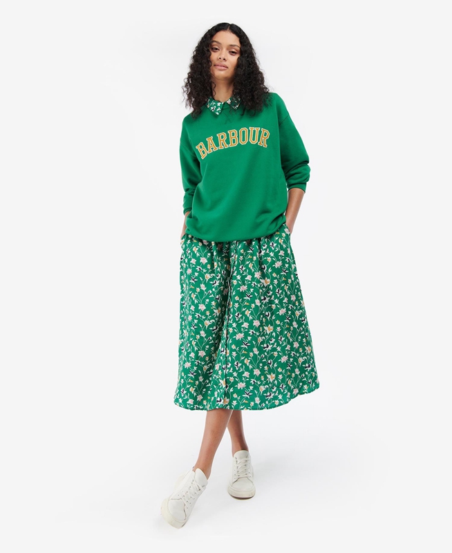 Barbour Northumberland Women's Sweatshirts Green | JASY-67340