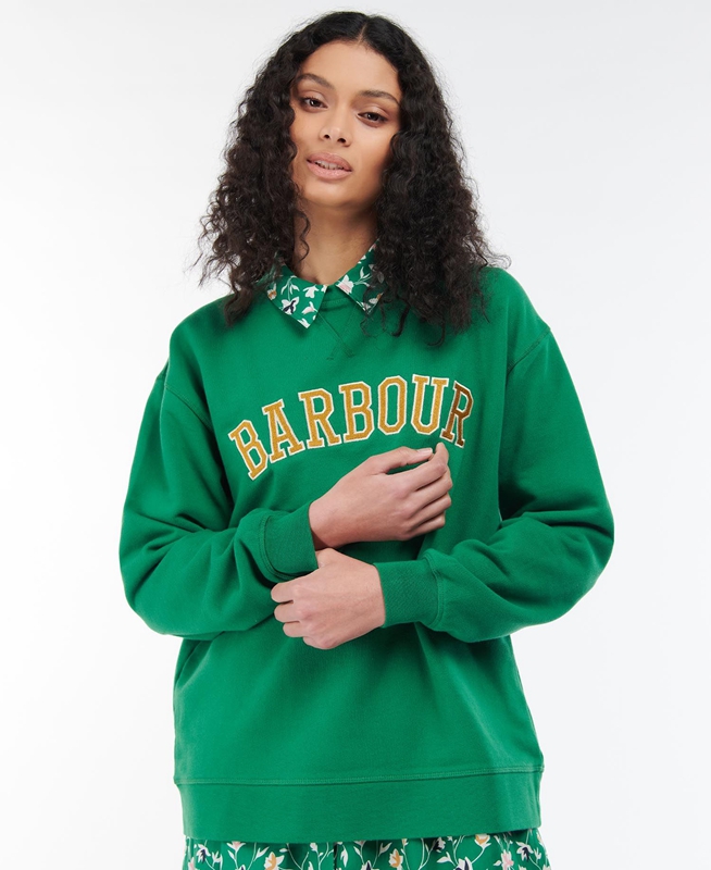 Barbour Northumberland Women's Sweatshirts Green | JASY-67340