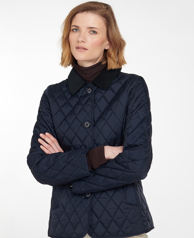 Barbour Omberlsey Women's Quilted Jackets Navy | PKDU-60214