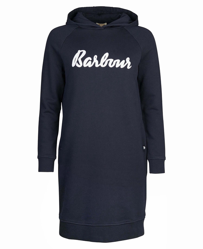 Barbour Otterburn Women's Dress Navy | NFXL-48126