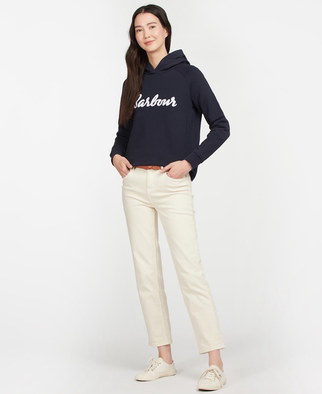 Barbour Otterburn Women's Sweatshirts Navy | WERF-70148