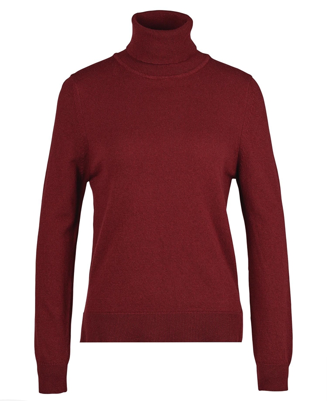 Barbour Pendle Roll-Neck Women's Sweaters Red | BAYR-09186