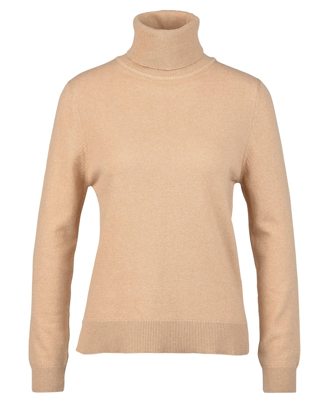 Barbour Pendle Roll-Neck Women's Sweaters Brown | KVHR-38627