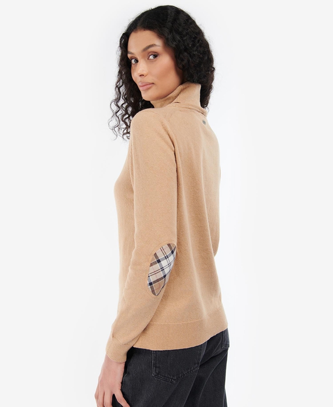 Barbour Pendle Roll-Neck Women's Sweaters Brown | KVHR-38627