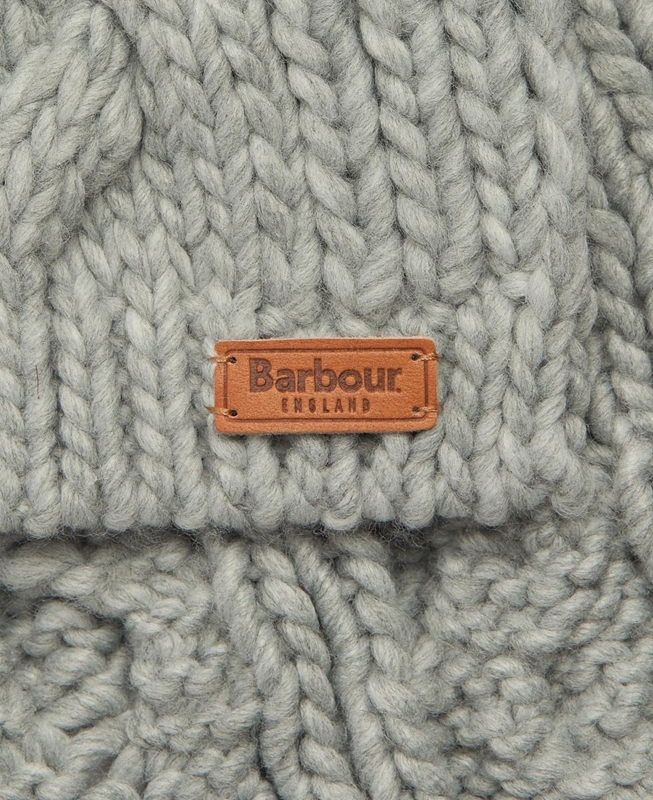 Barbour Penshaw Beanie & Scarf Set Women's Hats Grey | QAGC-73580