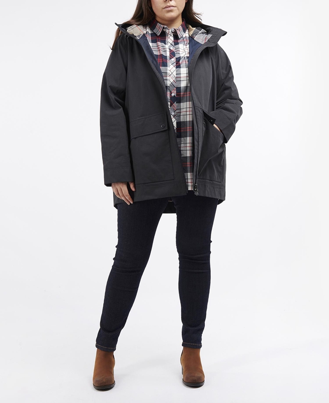 Barbour Plus Armeria Women's Waterproof Jackets Navy | CJFE-07639