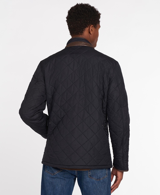 Barbour Powell Men's Quilted Jackets Navy | UMQI-73942