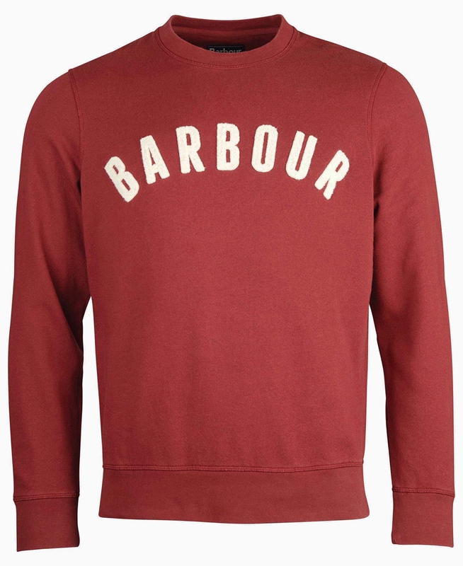 Barbour Prep Logo Crew Men's Sweatshirts Red | FGXO-43029