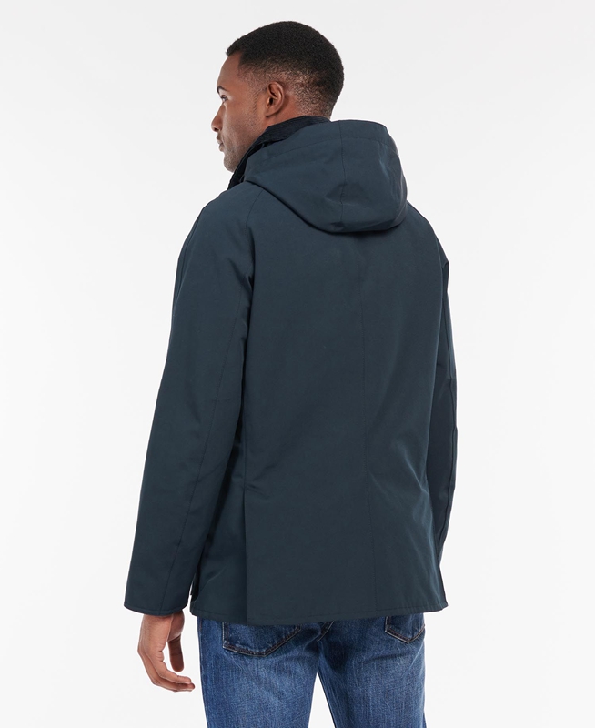 Barbour Rokig Men's Waterproof Jackets Navy | XIZE-31582