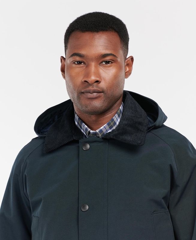 Barbour Rokig Men's Waterproof Jackets Navy | XIZE-31582