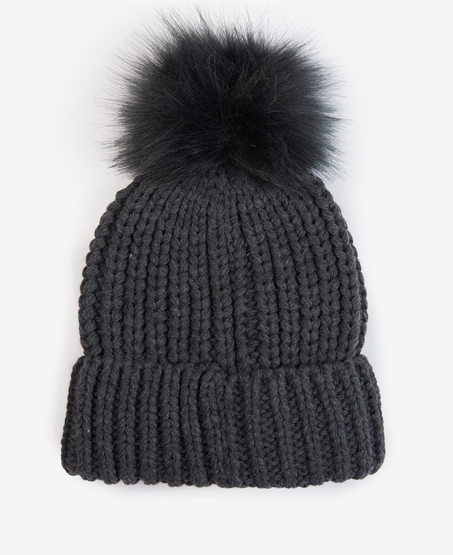 Barbour Saltburn Beanie Women's Hats Black | QSJF-78436